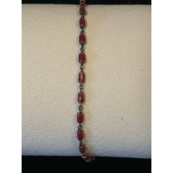 Isabel Marant Red Bead Link Bracelet - Picture 2 of 2